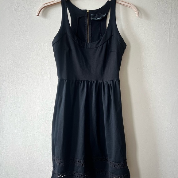 Cynthia Rowley | Black Pleated Halter Mini Dress | Size Large - Picture 3 of 5